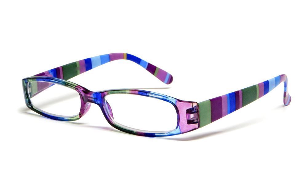 Calabria Striped Womens Reading Glasses&Match Case R576 33 Color&Power to Choose