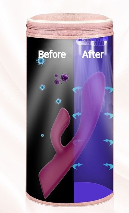 USB Rechargeable UV Sanitizer Storage Pouch for Personal Massager Vibrator 9.37″