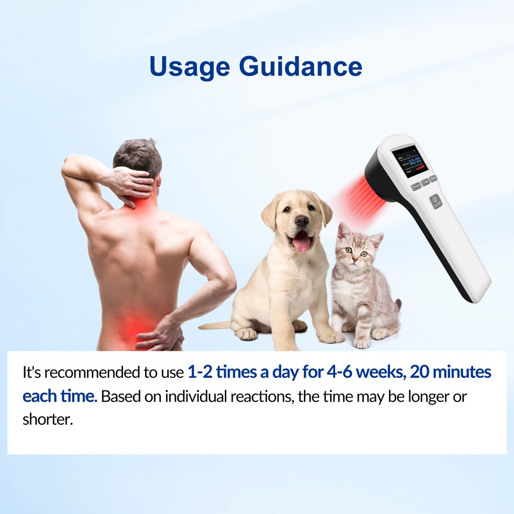 Handheld Cold Laser Therapy Device 20 Diodes 880mW for Human Pet Pain Relief Use