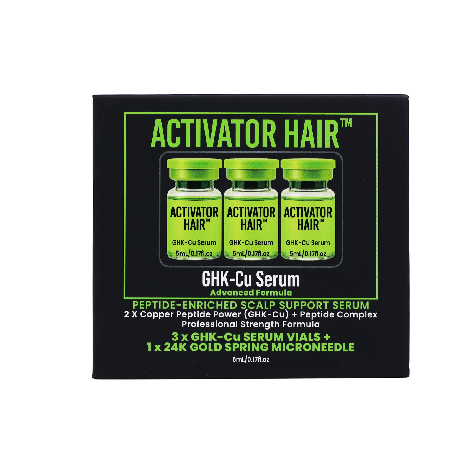 Activator Hair GHK-Cu Scalp Serum Kit + Microneedle Devices | 1/2/4 Month Plans