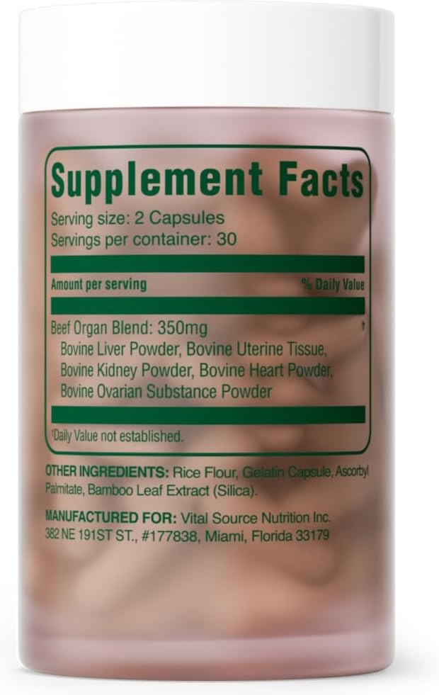 Vital Source Nutrition-BiFi Capsules – Beef Organ Primal Blend-Premium Ancestral