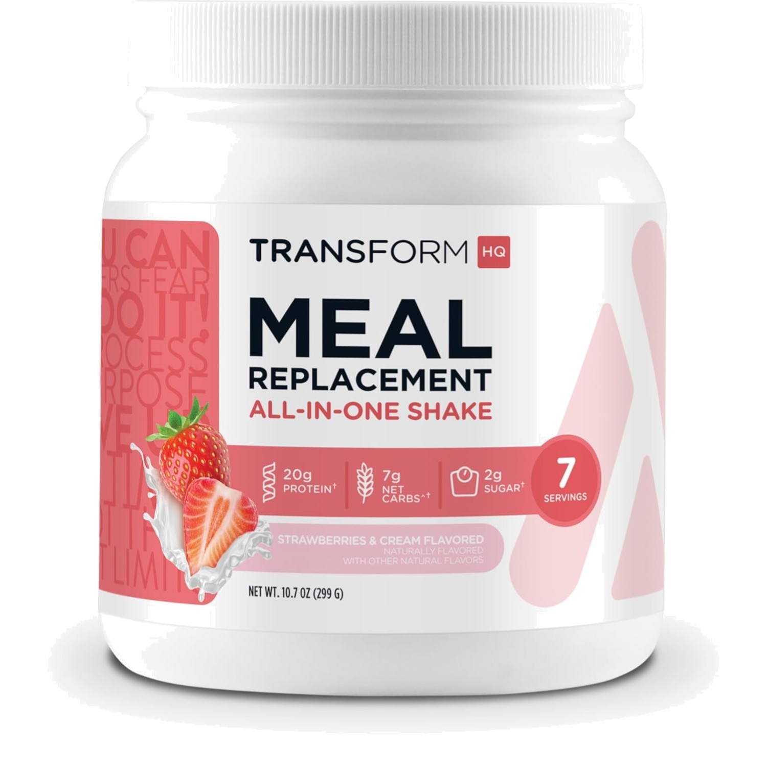 Gluten-Free 10.7oz Meal Replacement Shake Powder – Strawberries & Cream Flavor