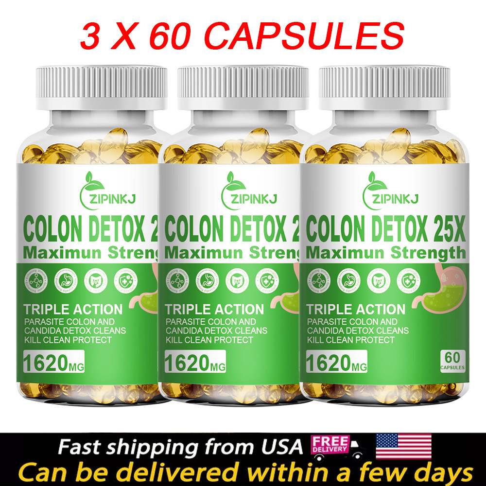 Parasite Cleanse DETOX Liver Colon Yeast Killer Pills All Natural detox candida