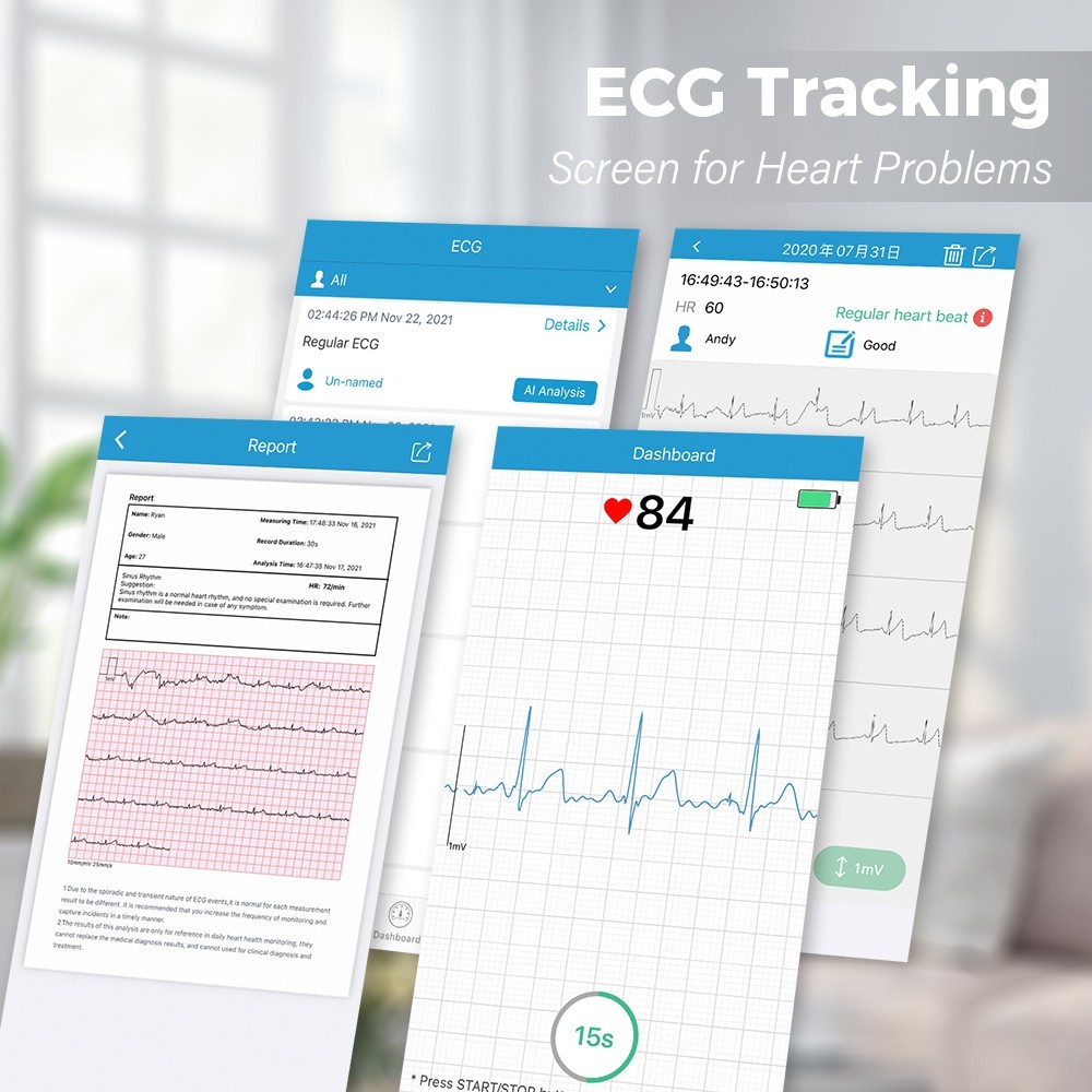 2-in-1 Wi-Fi + Bluetooth Smart Digital Blood Pressure Monitor + ECG