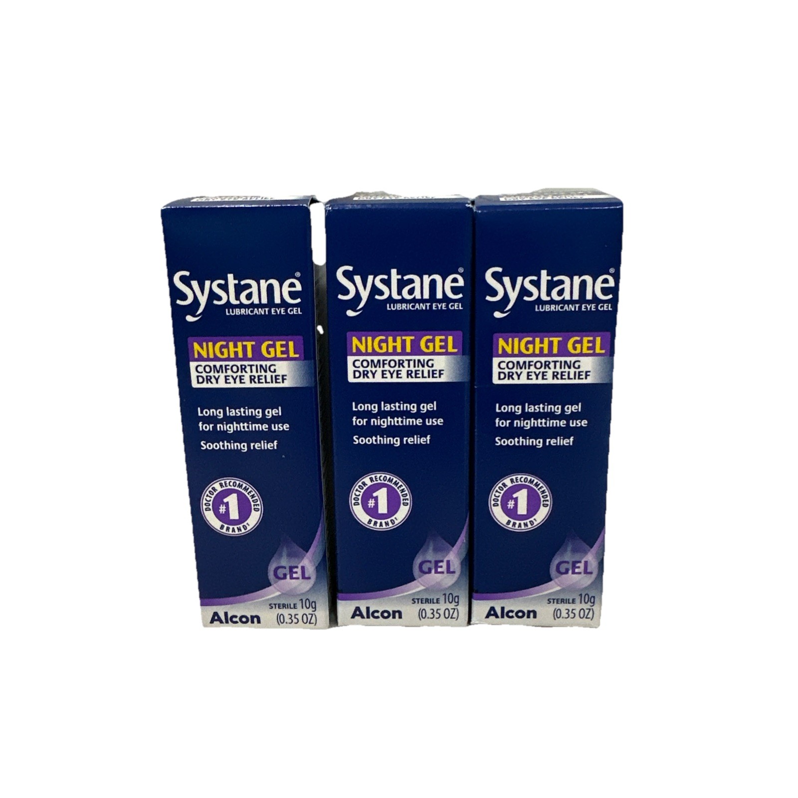 3X Systane Night Gel Comforting Dry Eye Relief Therapy Lubricant Gel 01/2027