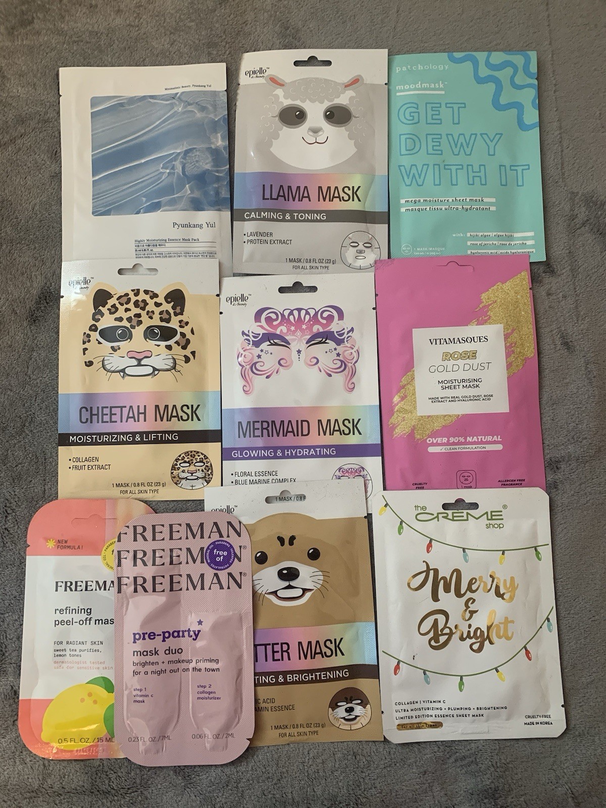 Lot Of 18 Mixed Face Masks And Other Beauty Items
