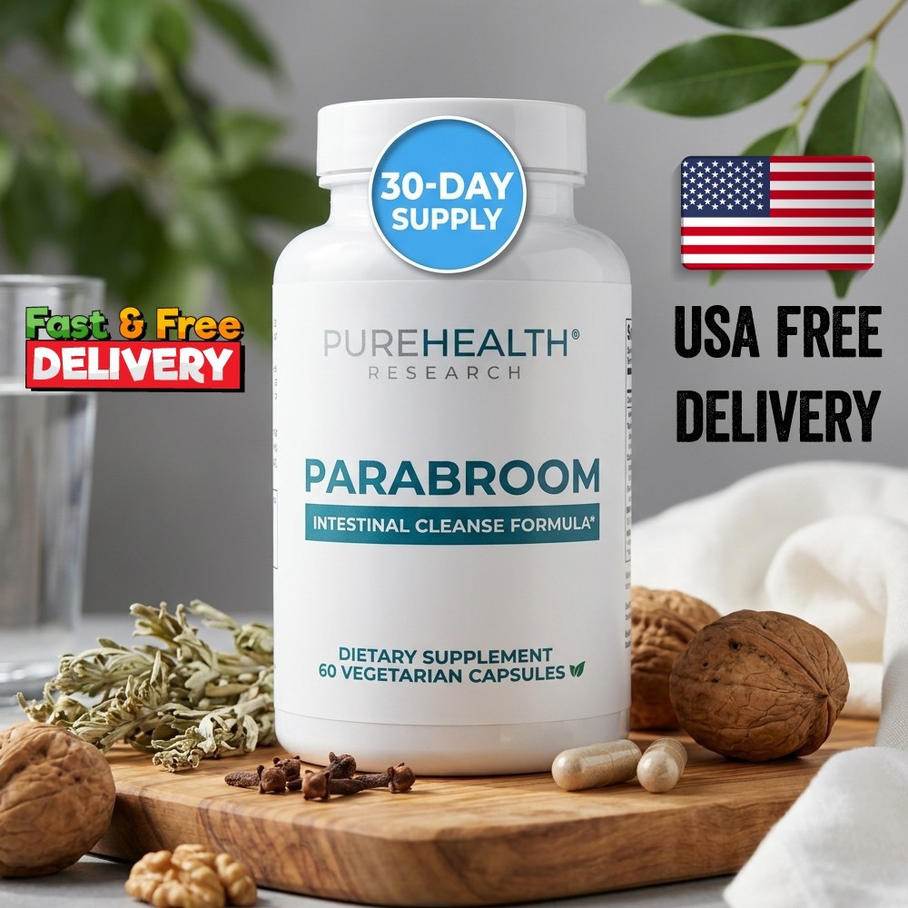 Parabroom Detox Formula – Wormwood Supplement with Black Walnut, Papain,Turmeric