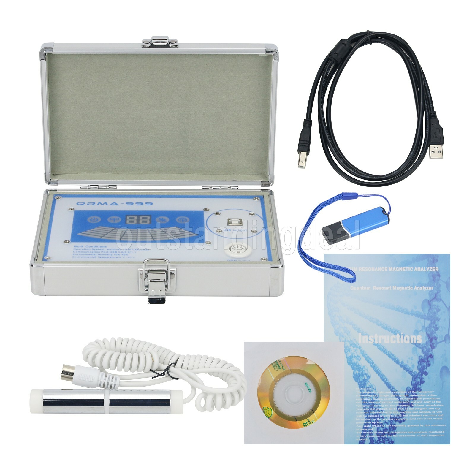 QRMA-999 Quantum Resonance Magnetic Analyzer Machine Health Analyzer Tool Set