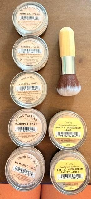 Bare Mineral Powder (Minerval Veil 36078 & 42940 and spf sunscreen fairly light)