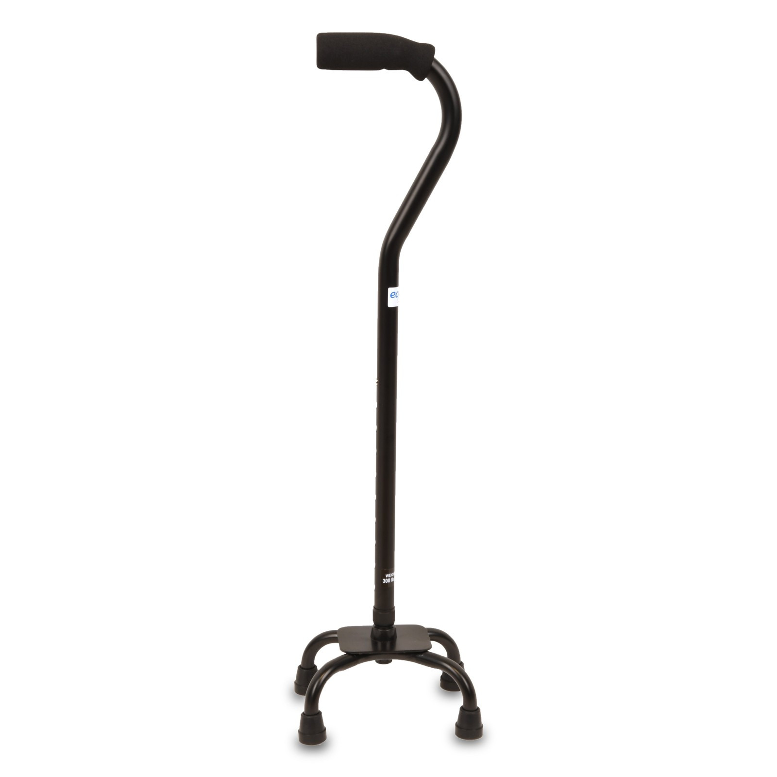 Quad Walking Cane with Small Base – Height Adjustable, 300 Lb Capacity