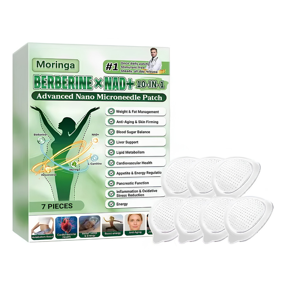 Moringa Berberine 10-in-1 Advanced Nano Microneedle Patch (7pcs/box)