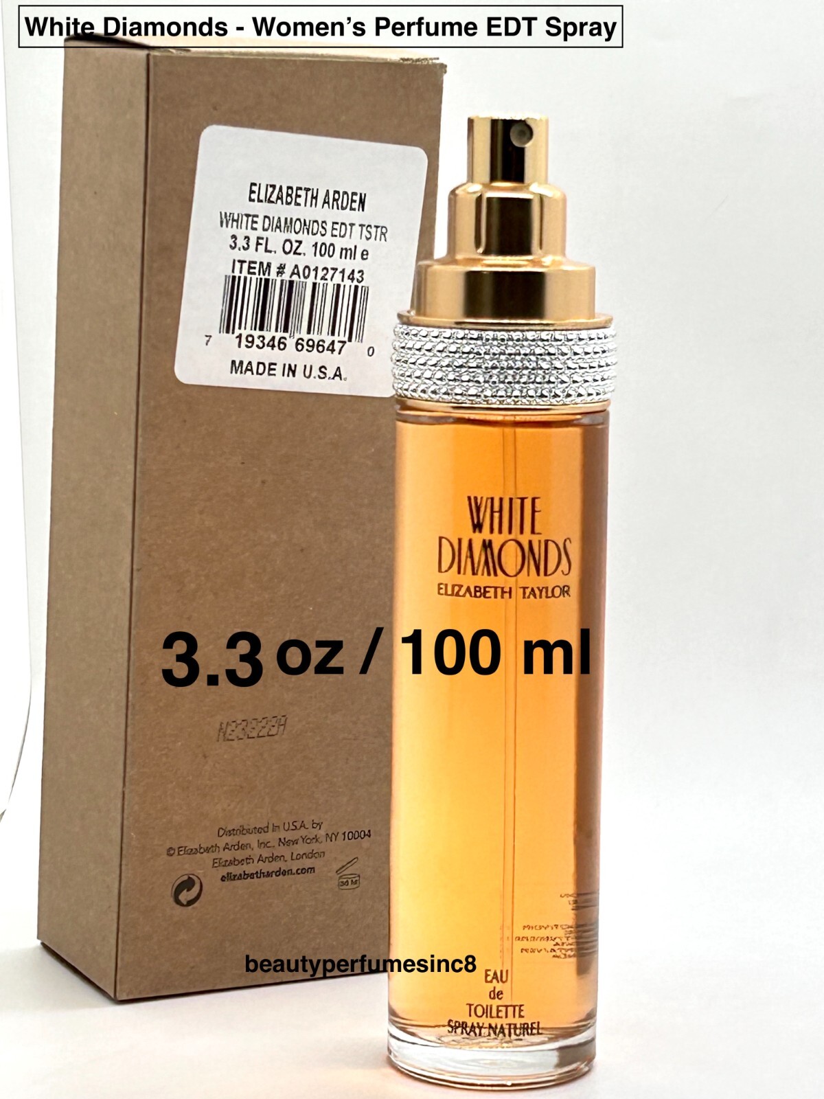 White Diamonds Perfume by. Elizabeth Taylor for Women 3.4 oz EDT Spray NEW