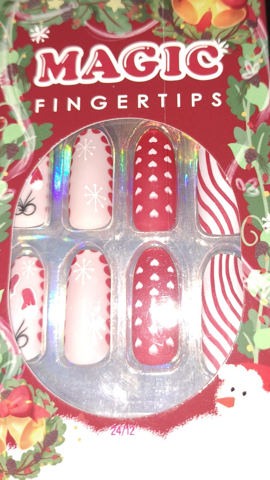 4 Packs Of Christmas Press on Nails As Pictured