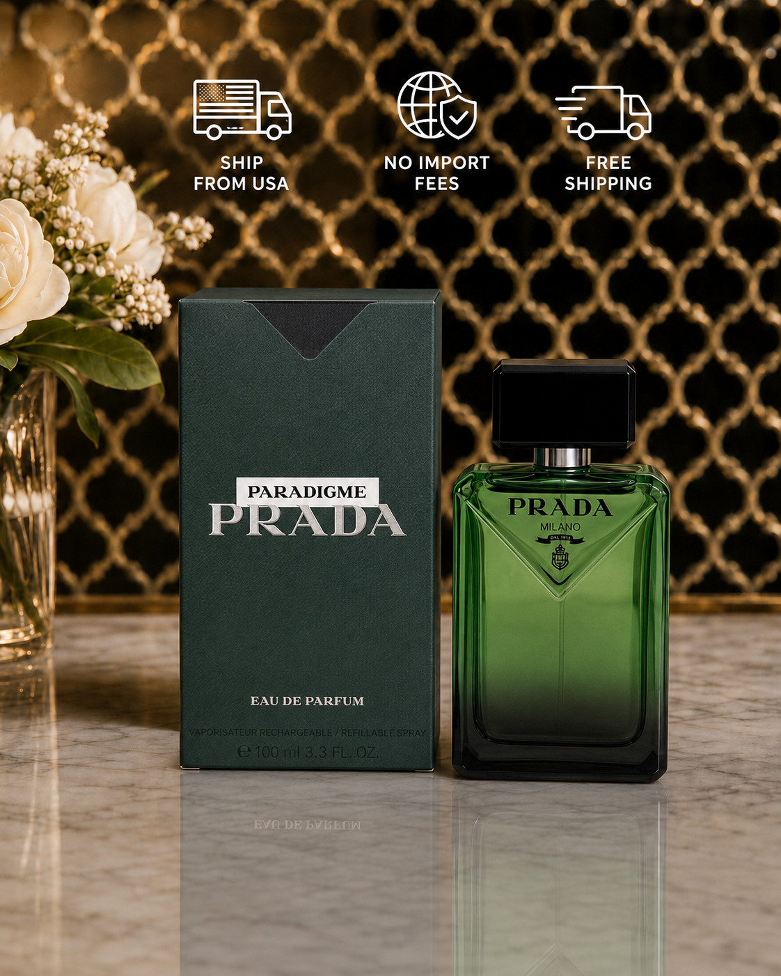 Prada paradigme EDP 3.4 fl oz FOR MEN Perfume new in box