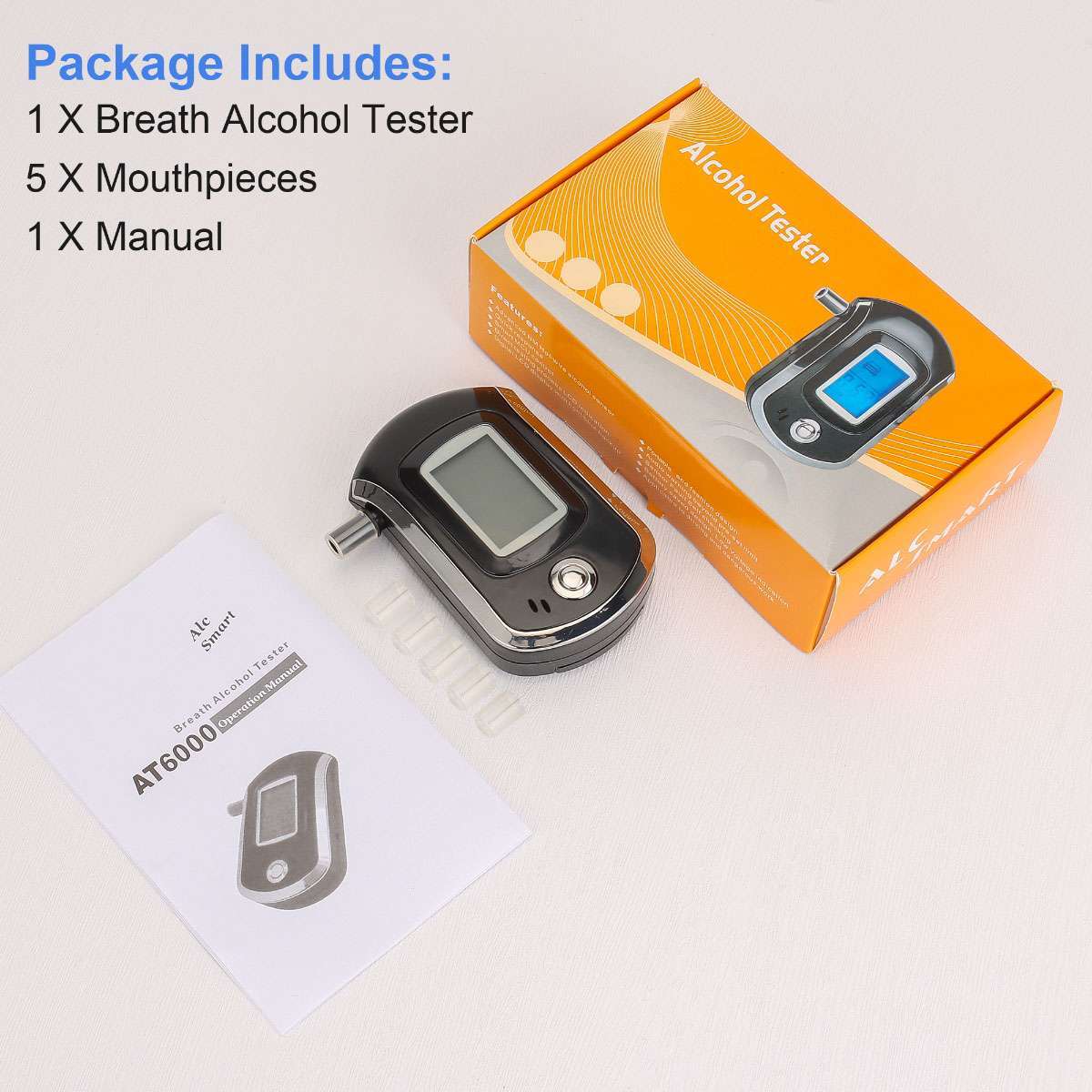 Digital LCD Police Breath Breathalyzer Test Alcohol Tester Analyzer Detector new