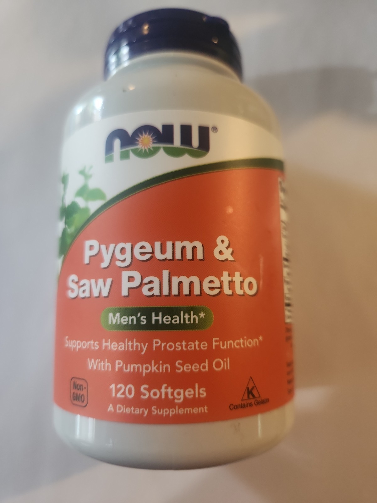 Now Foods Pygeum Saw Palmetto 120 Softgels GMP Quality Assured Kosher Exp 06/28
