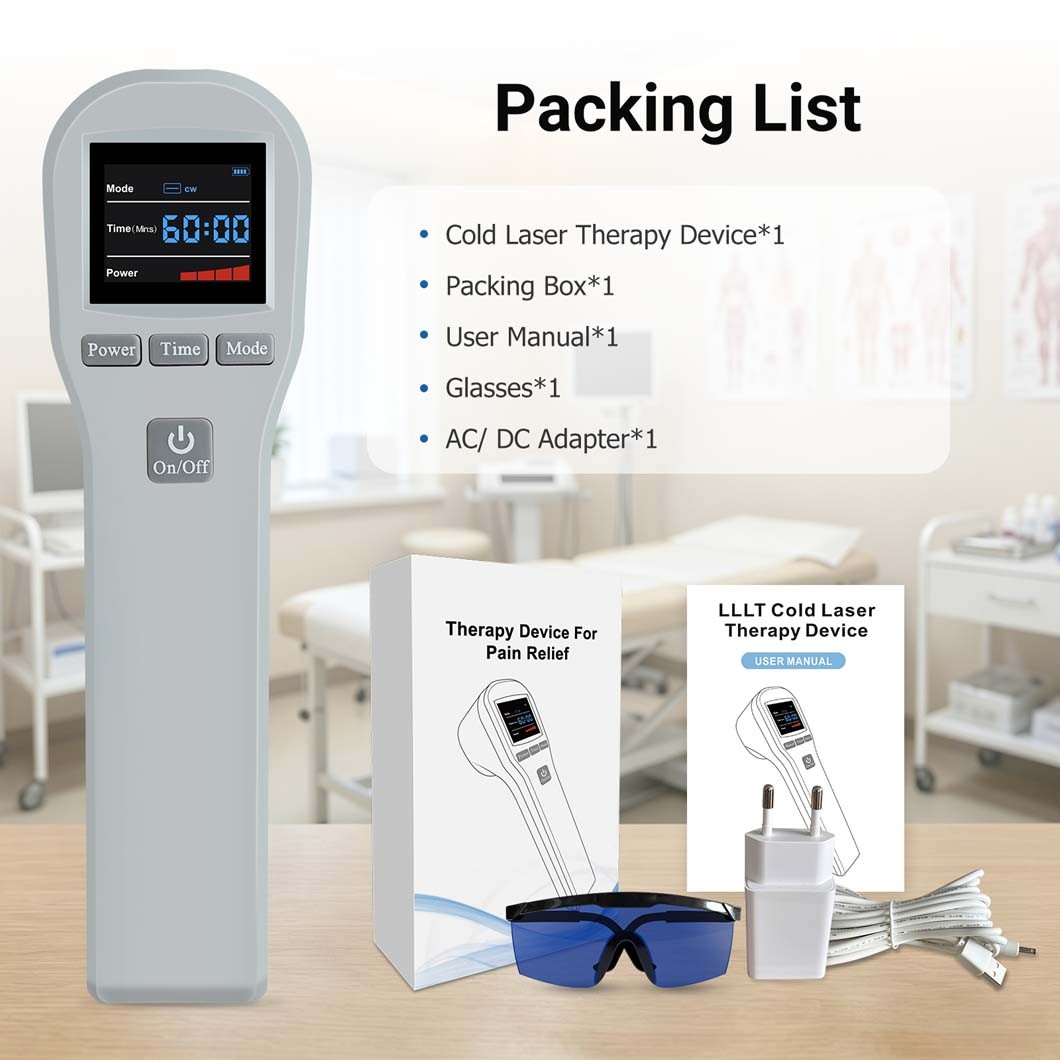 Dual Wavelength LLLT Cold Laser Therapy Device Pain Relief Tissue Repair 808nm