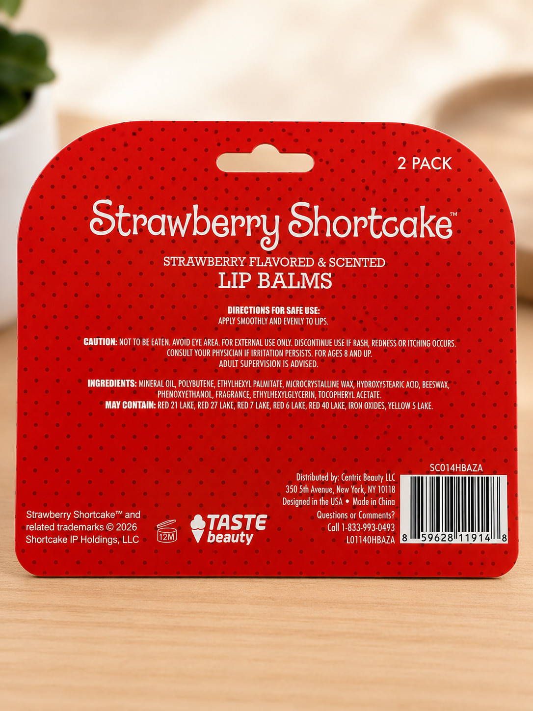 Strawberry Shortcake Bundle / Set Eyeshadow Palette Lip Balm Gummies Gift Set