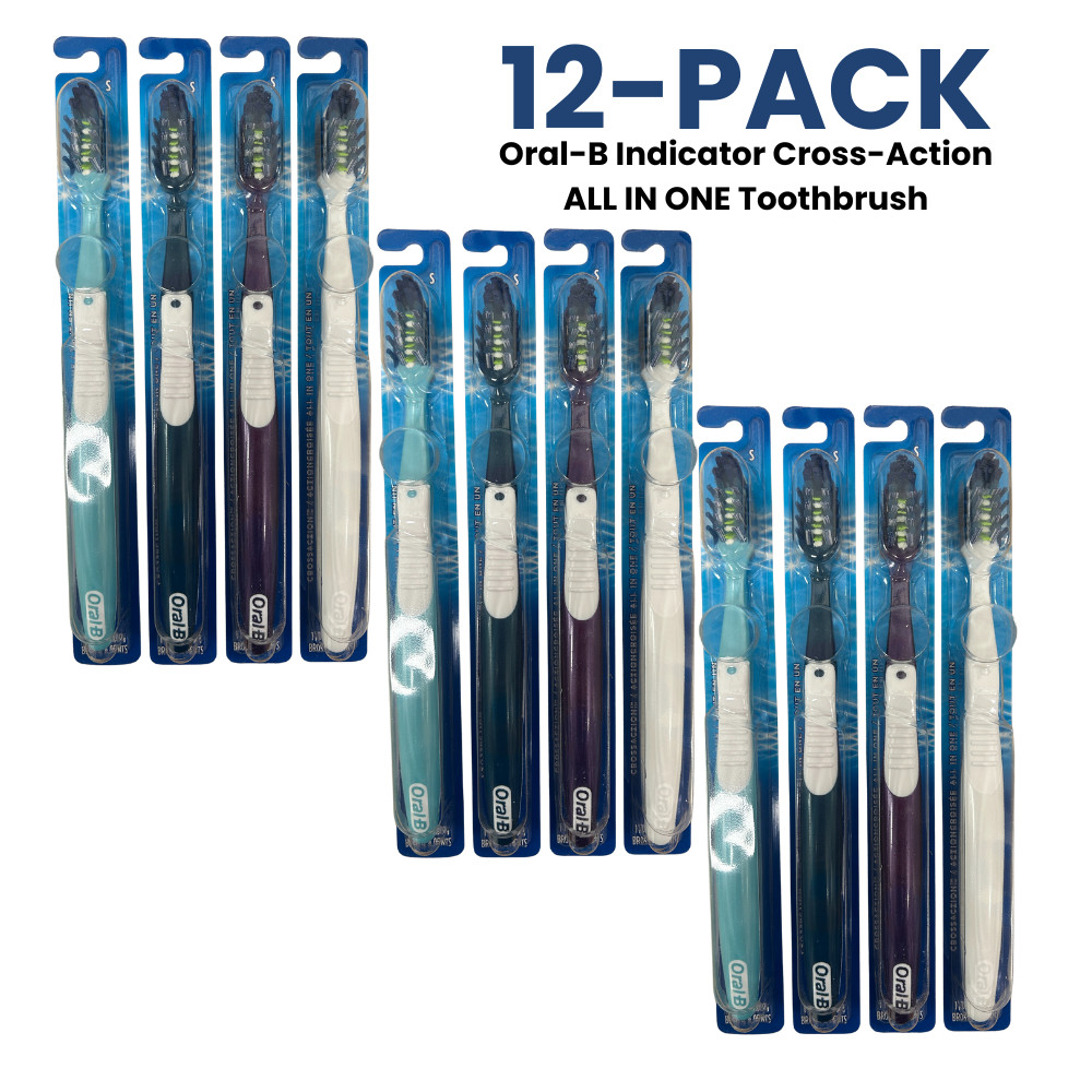 12 PACK: Oral-B CrossAction ProHealth All-in-One Toothbrush 35 Soft