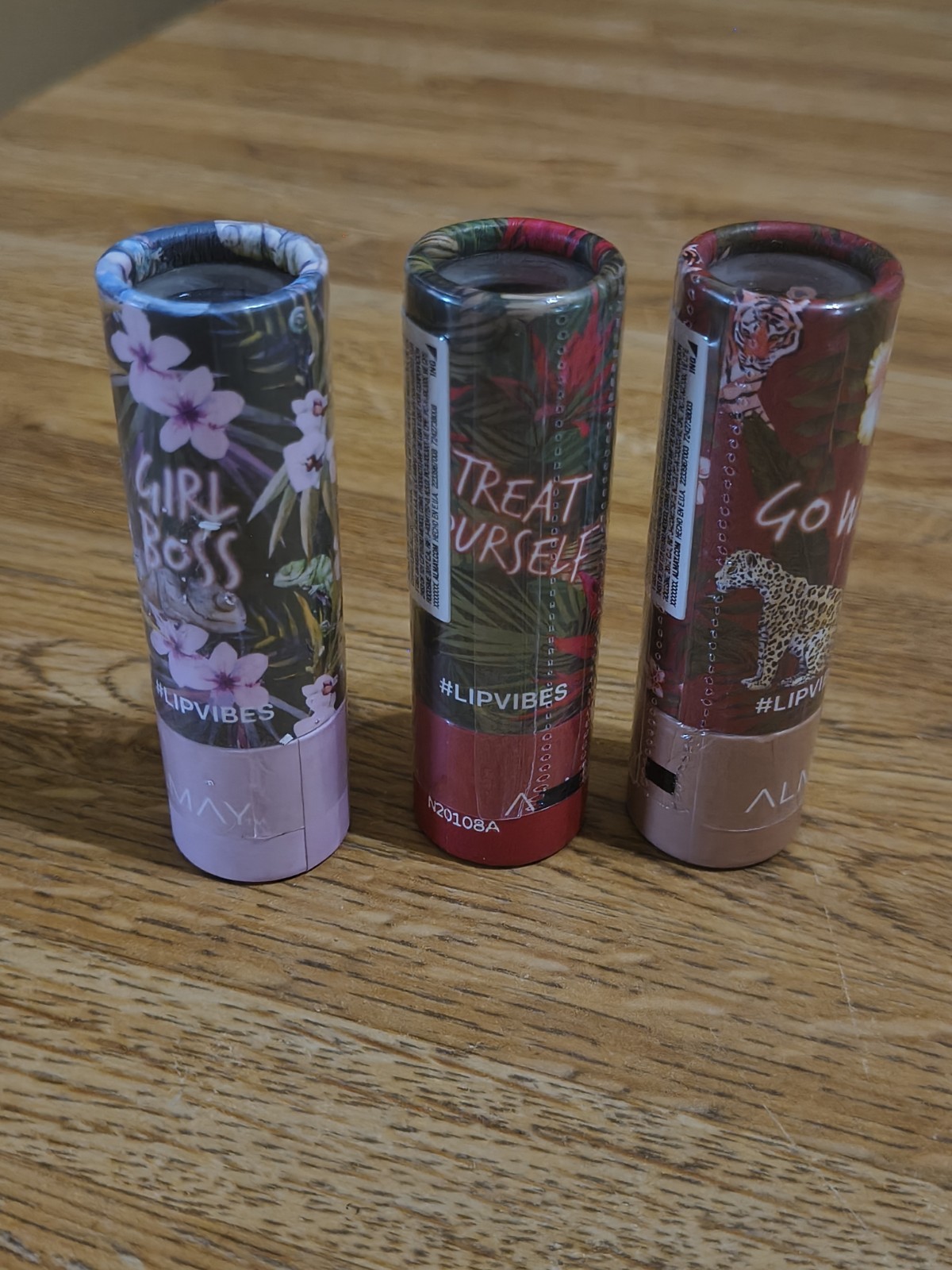 Almay Lip Vibes Lipstick 3pc Set Girl Boss/Treat Yourself/Go Wild 0.14 oz