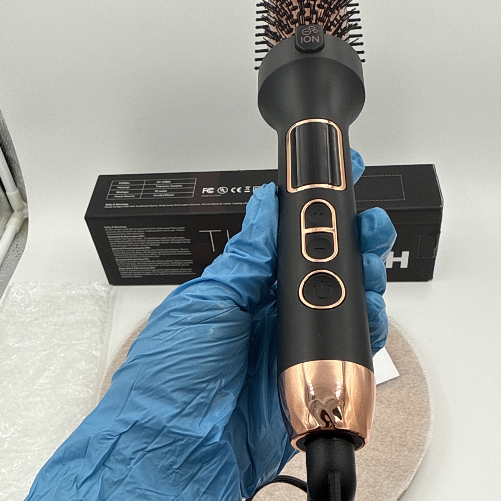 1.5″ Heated Round Thermal Brush Ceramic Ion 430 ∘ F Styling BY-JFB05