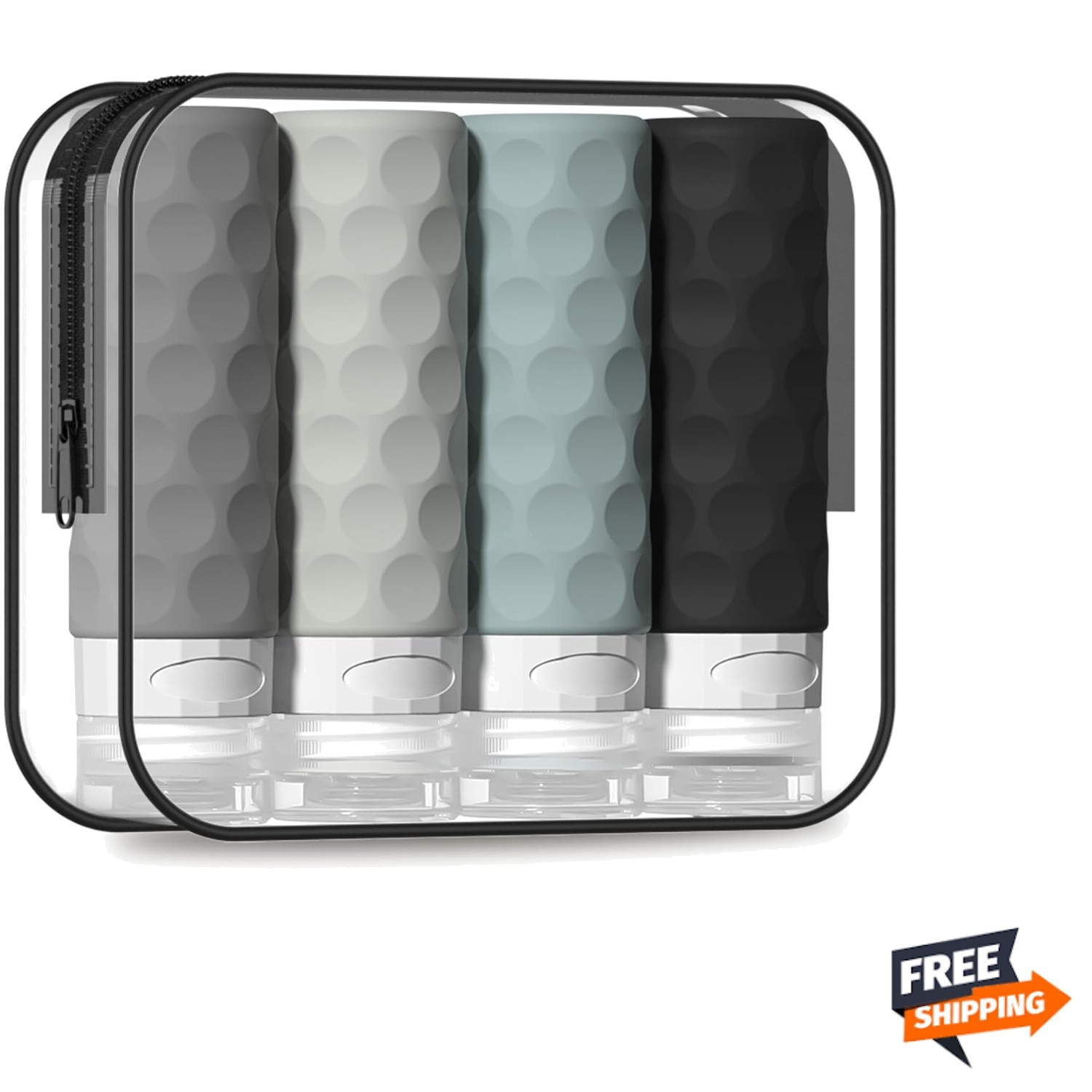 Travel Bottles BPA Free Leak Proof Silicone 3oz TSA Approved Refillable