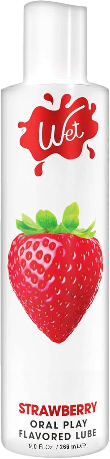 Wet Sexy Strawberry Flavored Edible Lube 9 fl oz
