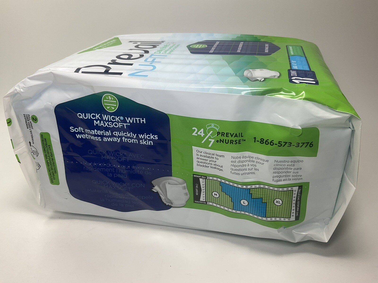 Prevail Nu-Fit Daily Briefs 18 Count Large 45″-58″ Protective Hygiene Authority