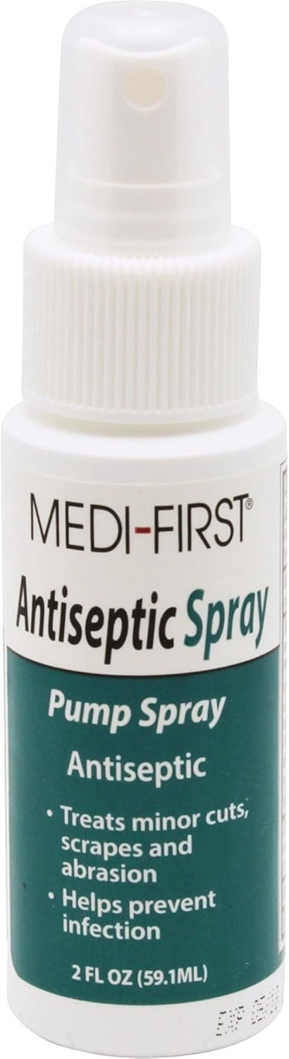 Medi-First 24402 Topical Antiseptic Spray, Benzocaine/Benzalkonium Chloride, 1