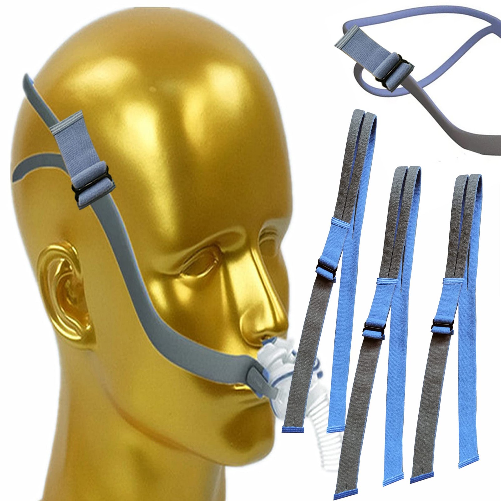Kissroller Upgrade 3Pcs P10 Adjustable Headgear Strap Airfit P10 Headgear Strap