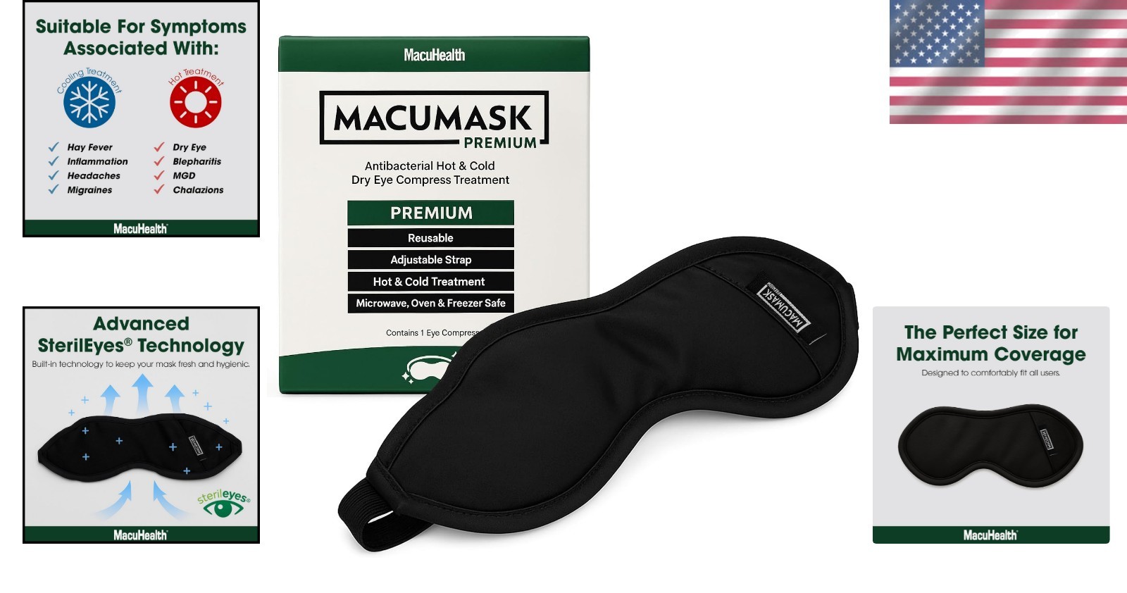 Travel-Friendly Eye Mask with Even Heat Distribution for Soothing Relief – 5.47″