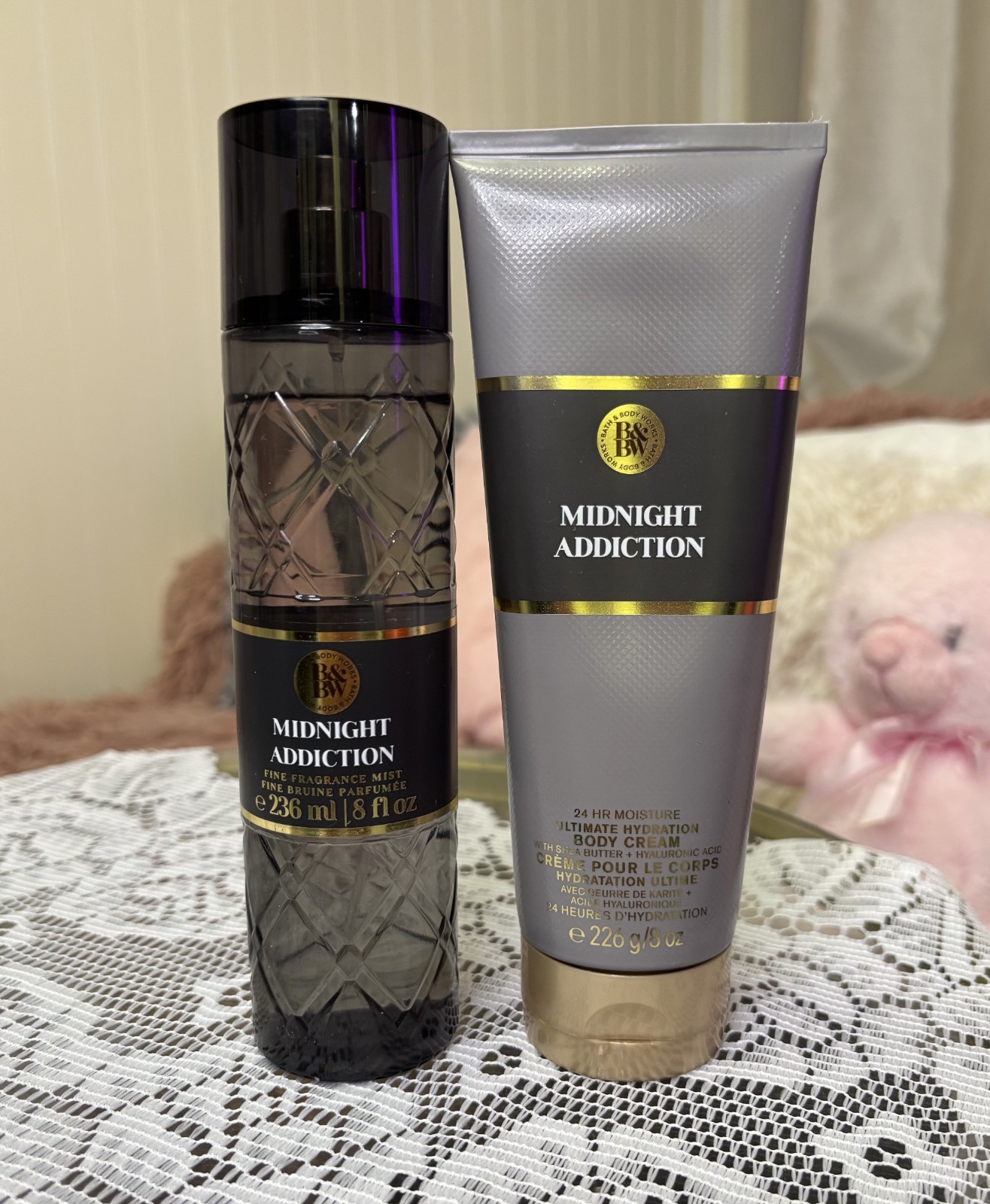 *Used* Midnight Addiction Body Spray and Body Cream Bath and Body Works 8 fl oz