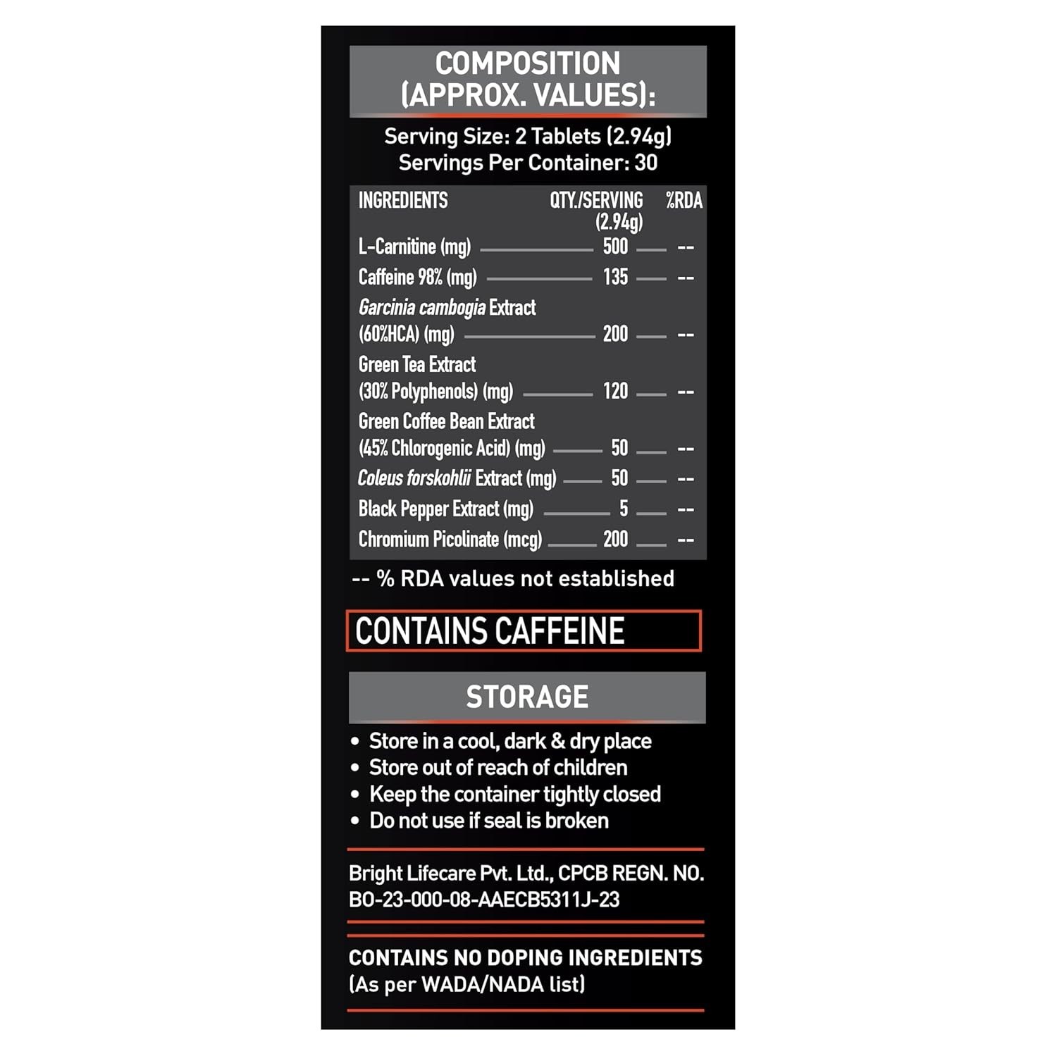 MuscleBlaze MB-Burner PRO | L- Carnitine, Garcinia Cambogia {60Tab}