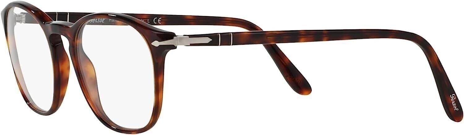 Persol PO3007V 24 50mm Square Eyewear Frames, Havana/Demo Lens,