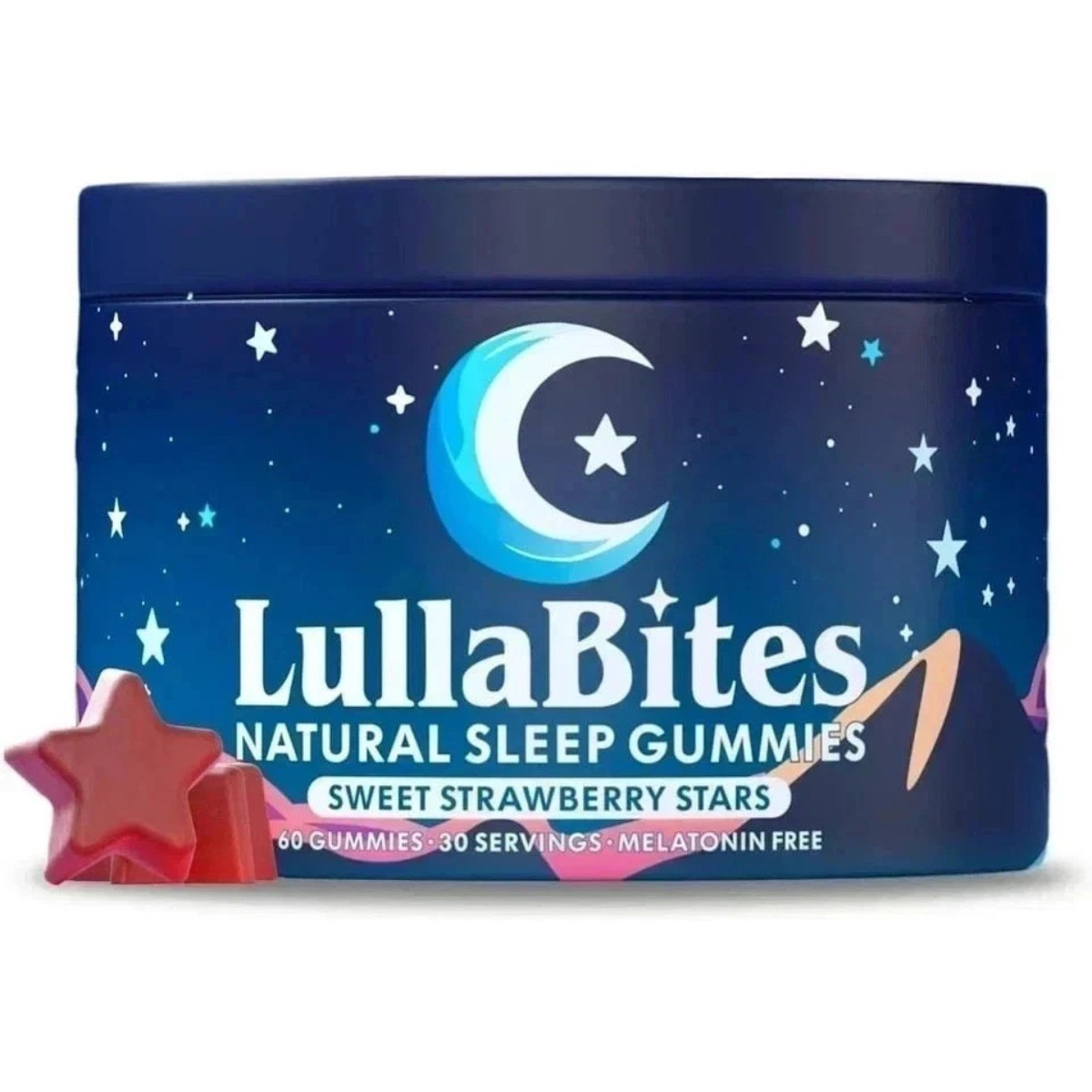 LullaBites Natural Sleep Gummies – Melatonin-Free, 5-HTP & L-Theanine