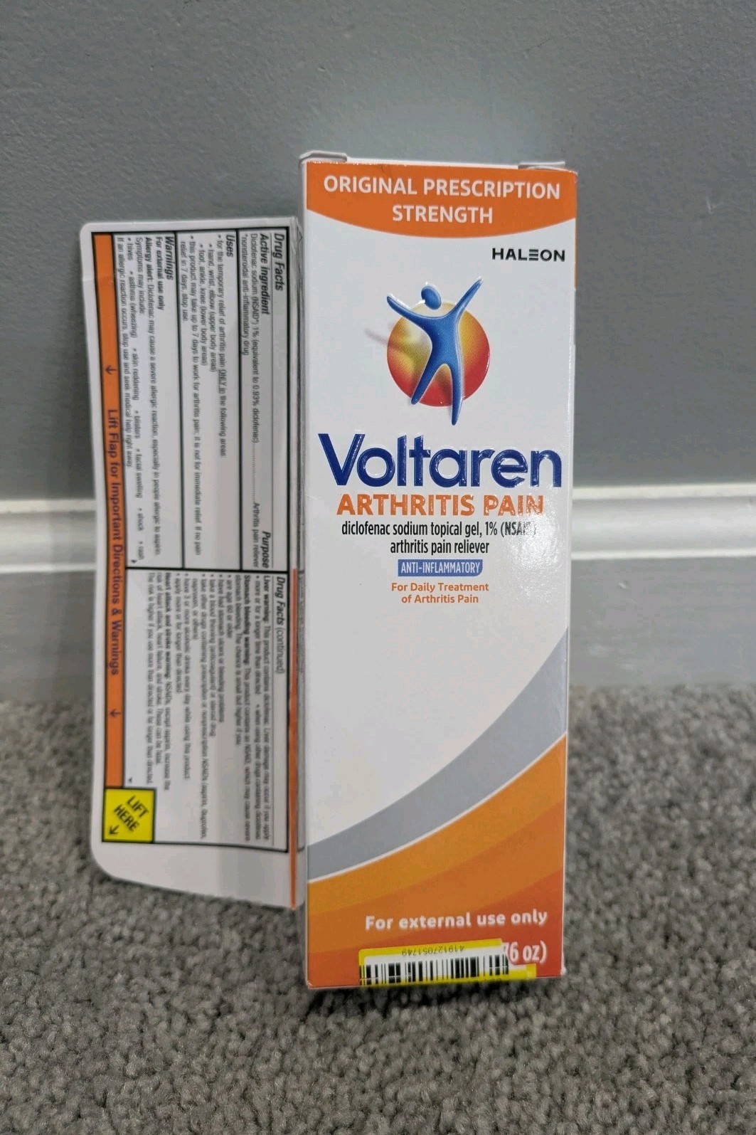 Voltaren Topical Arthritis Pain Relief Gel for Joint Support 1.76oz Exp 10/2028