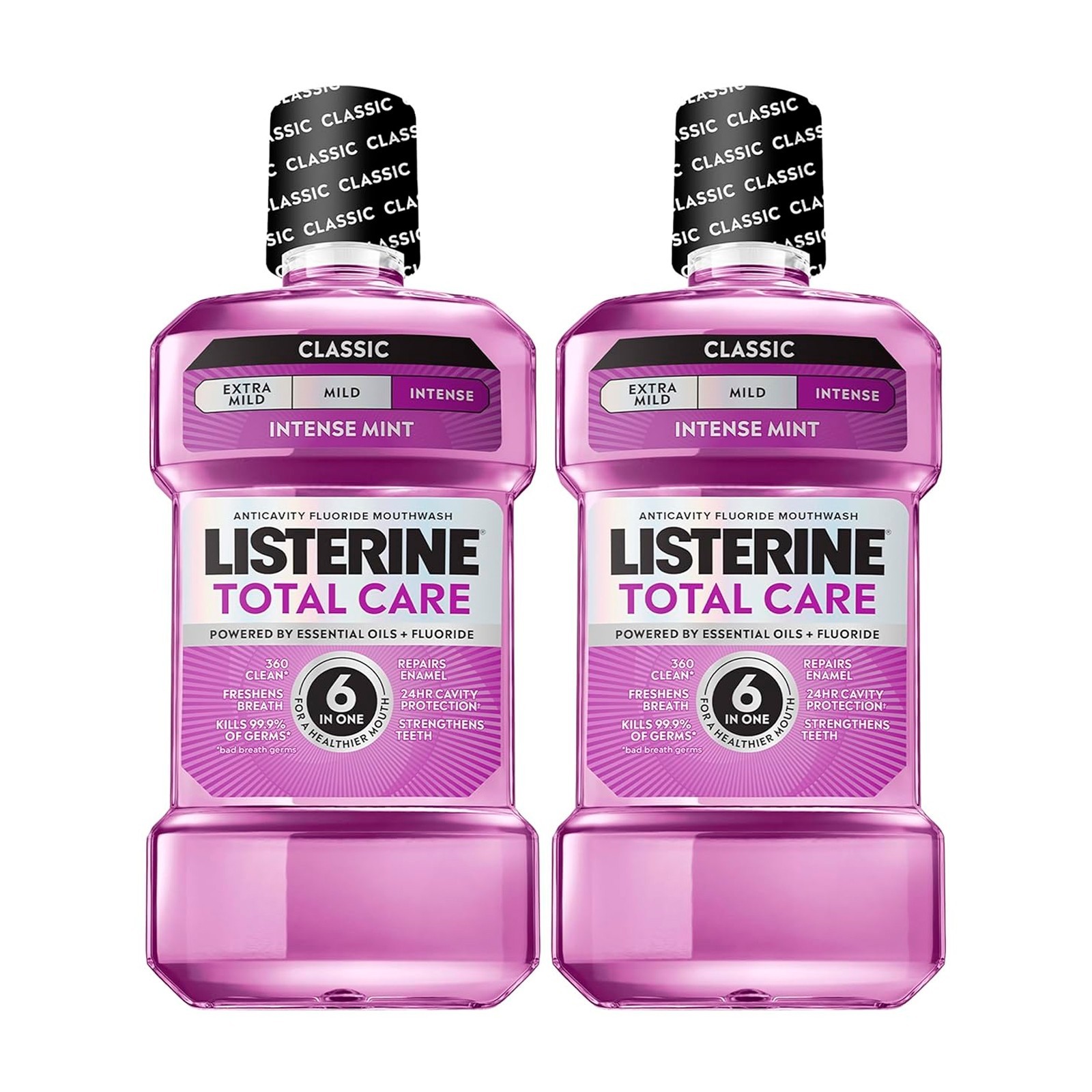 Listerine Total Care Intense Mint Anticavity Fluoride Mouthwash 2 x 1L