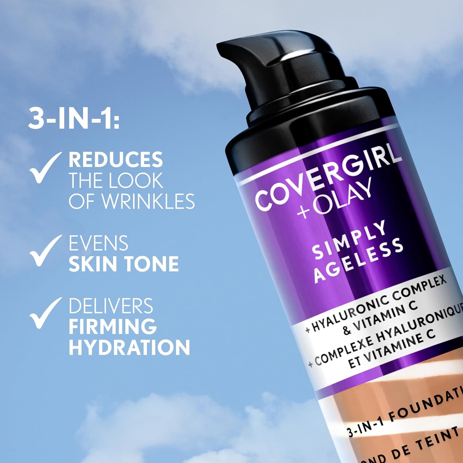 COVERGIRL & Olay Simply Ageless 3-in-1 Liquid Foundation 225 Buff Beige