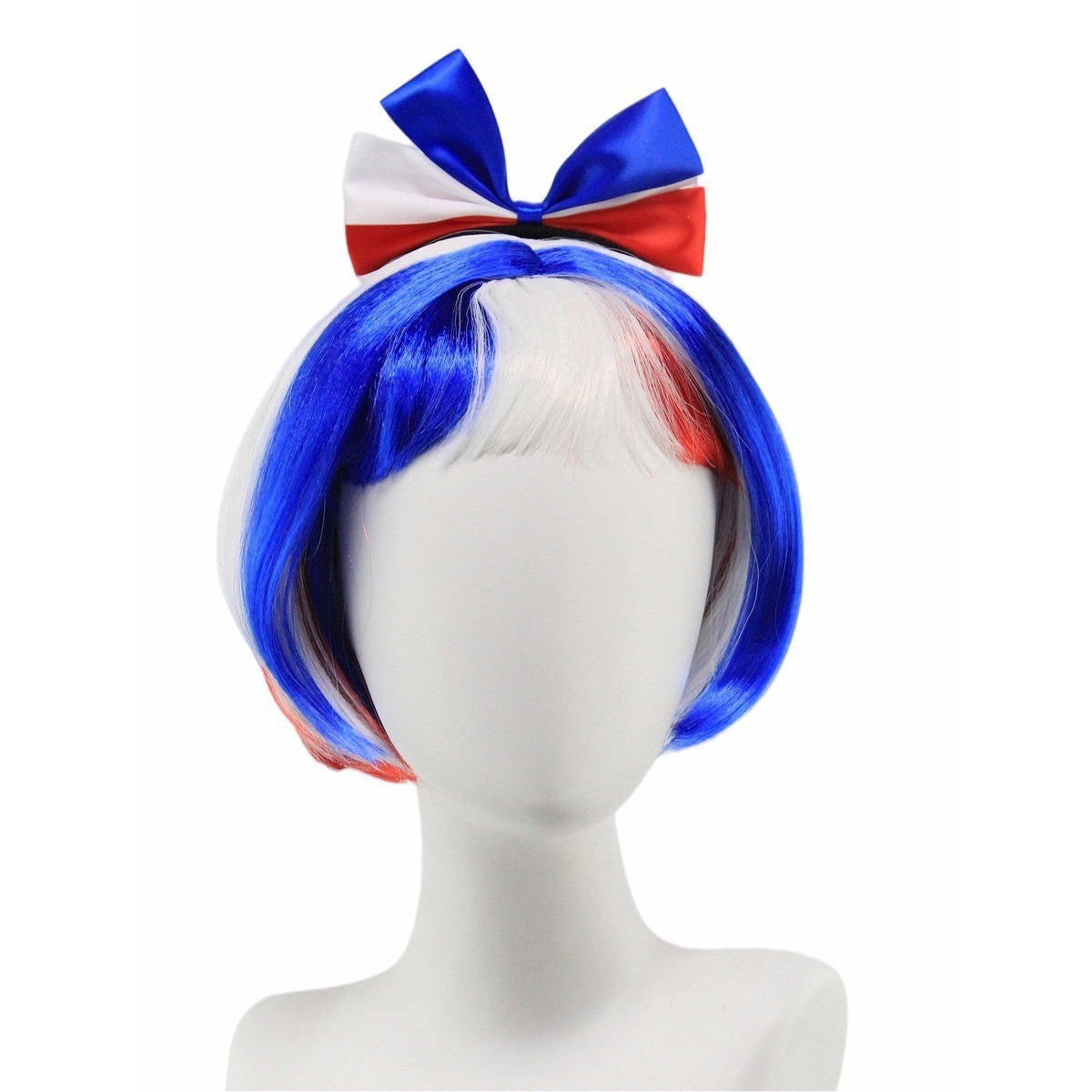 World Cup 2026 Silly Wig Set with Hair Clips Synthetic Fun Party Costume