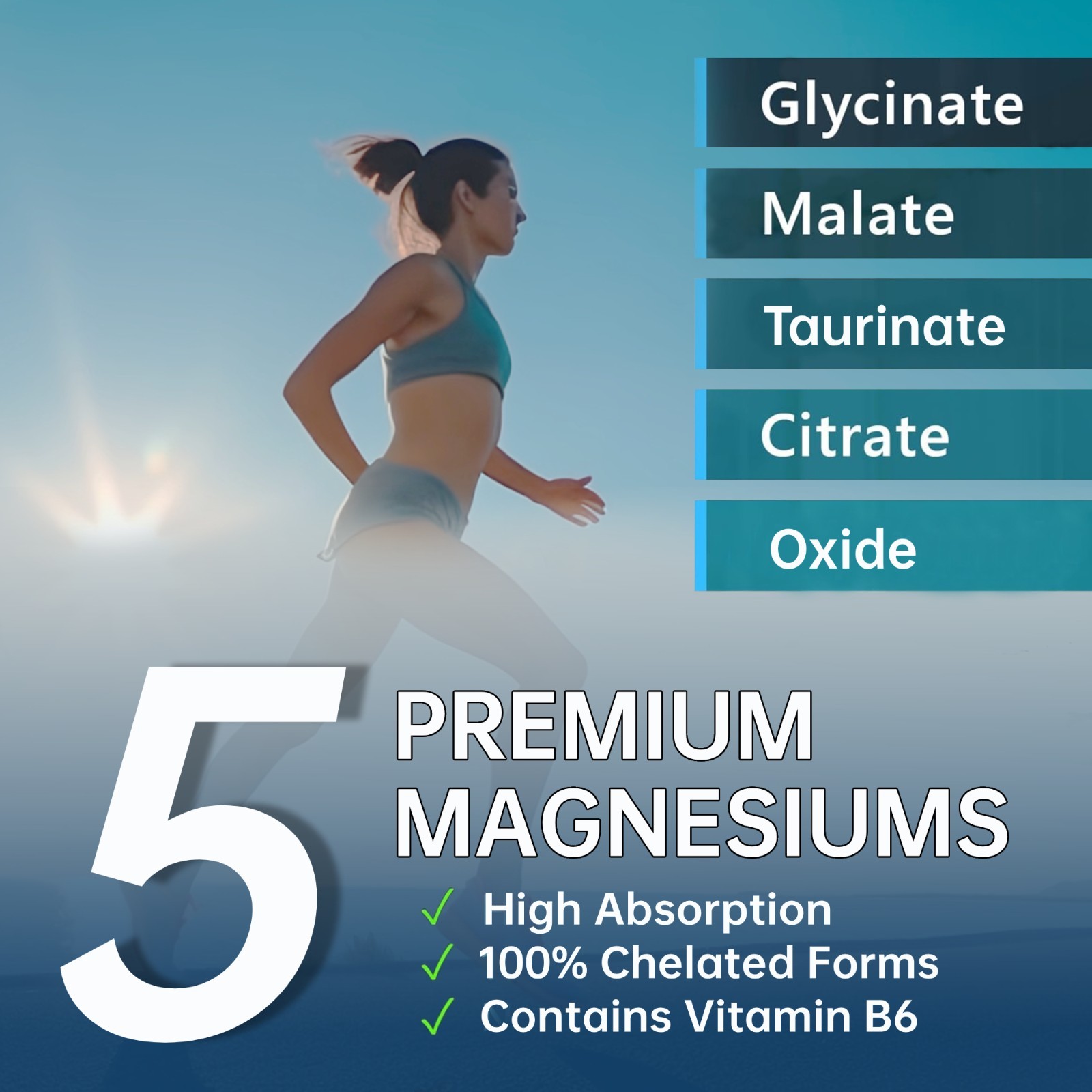 5-in-1 Magnesium Complex 420mg, 120 Veggie Capsules – 60 Days Servings