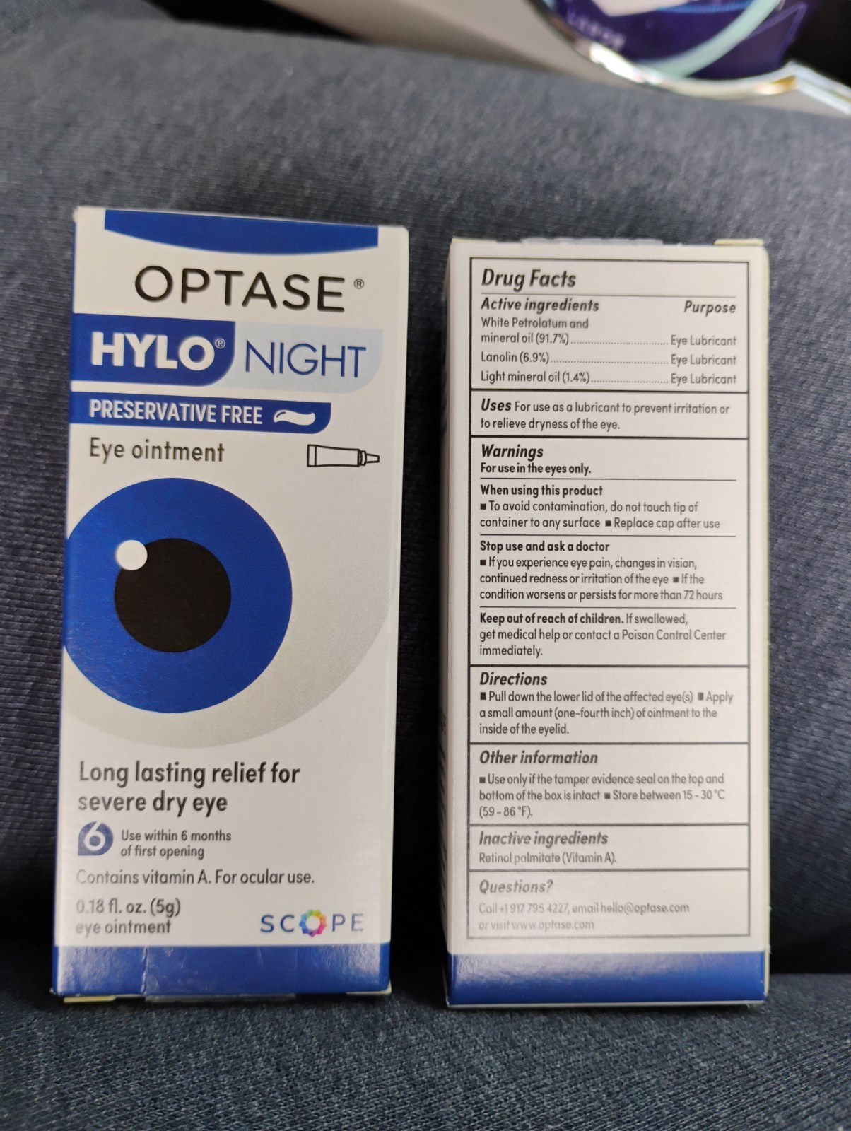Lot Of 2 Optase Hylo Night Eye Ointment – Preservative Free Lubricant Exp 2028