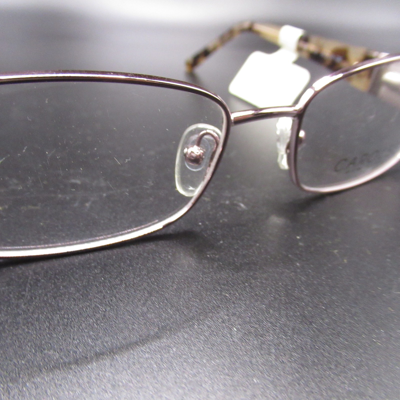 New Carolee Lux Eyeglass Frames KO 1012B Pink Metal Full Rim Rhinestone Temples