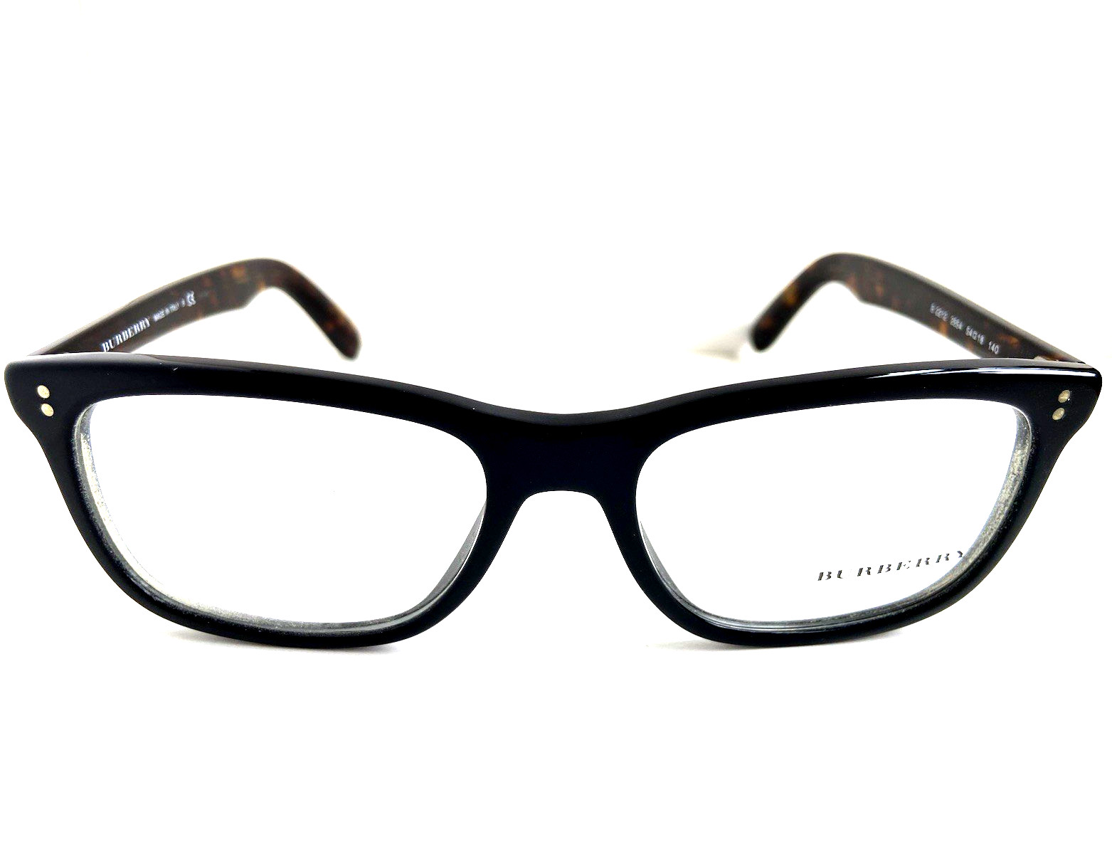 New Burberry B 2212 3554 54mm Black Men’s Eyeglasses Frames 54-18-140 Italy .