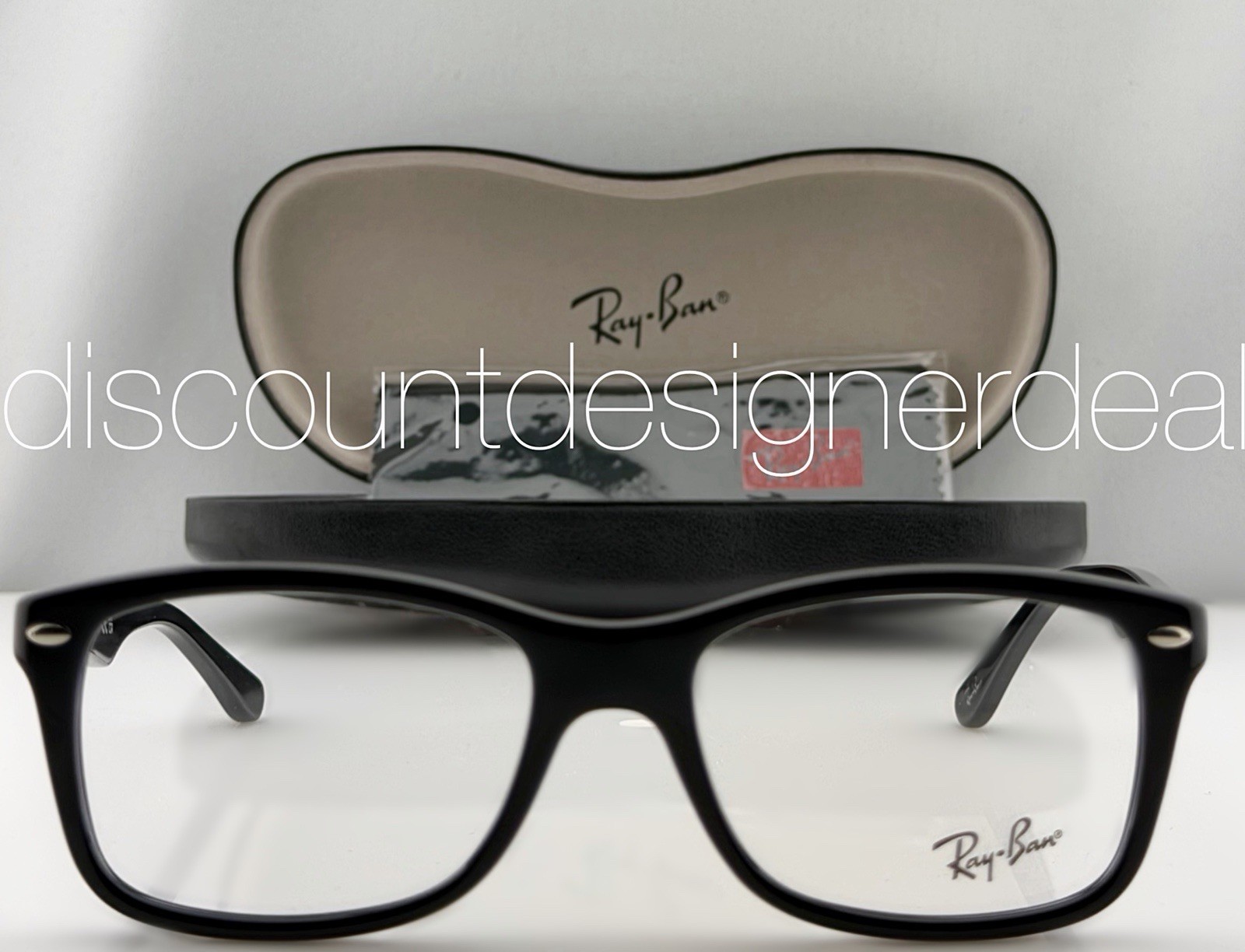 Ray-Ban RB 5228 Eyeglass Frames Black 2000EX 53mm Optical Clear Demo Lenses