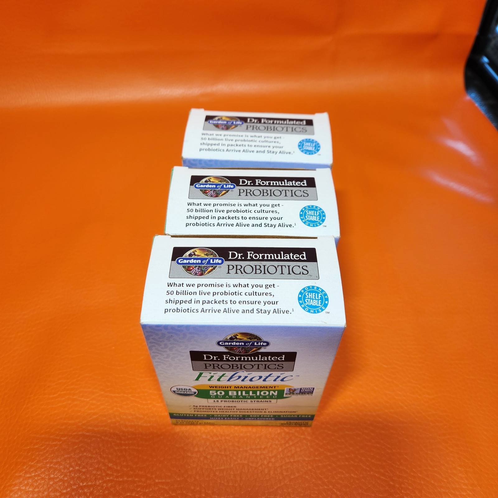Garden of Life Fitbiotic Probiotics 50 Billion Lot of 3 Boxes Date 08-2026