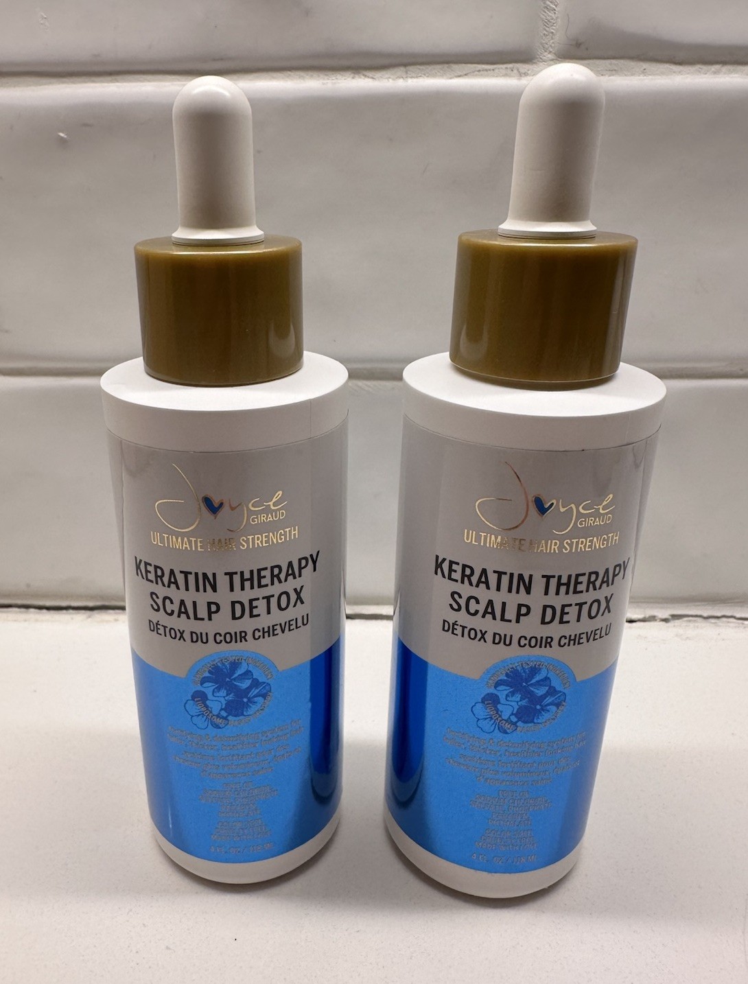 Lot of 2 Joyce Giraud Ultimate Hair Strength Keratin Therapy Scalp Detox 4 oz