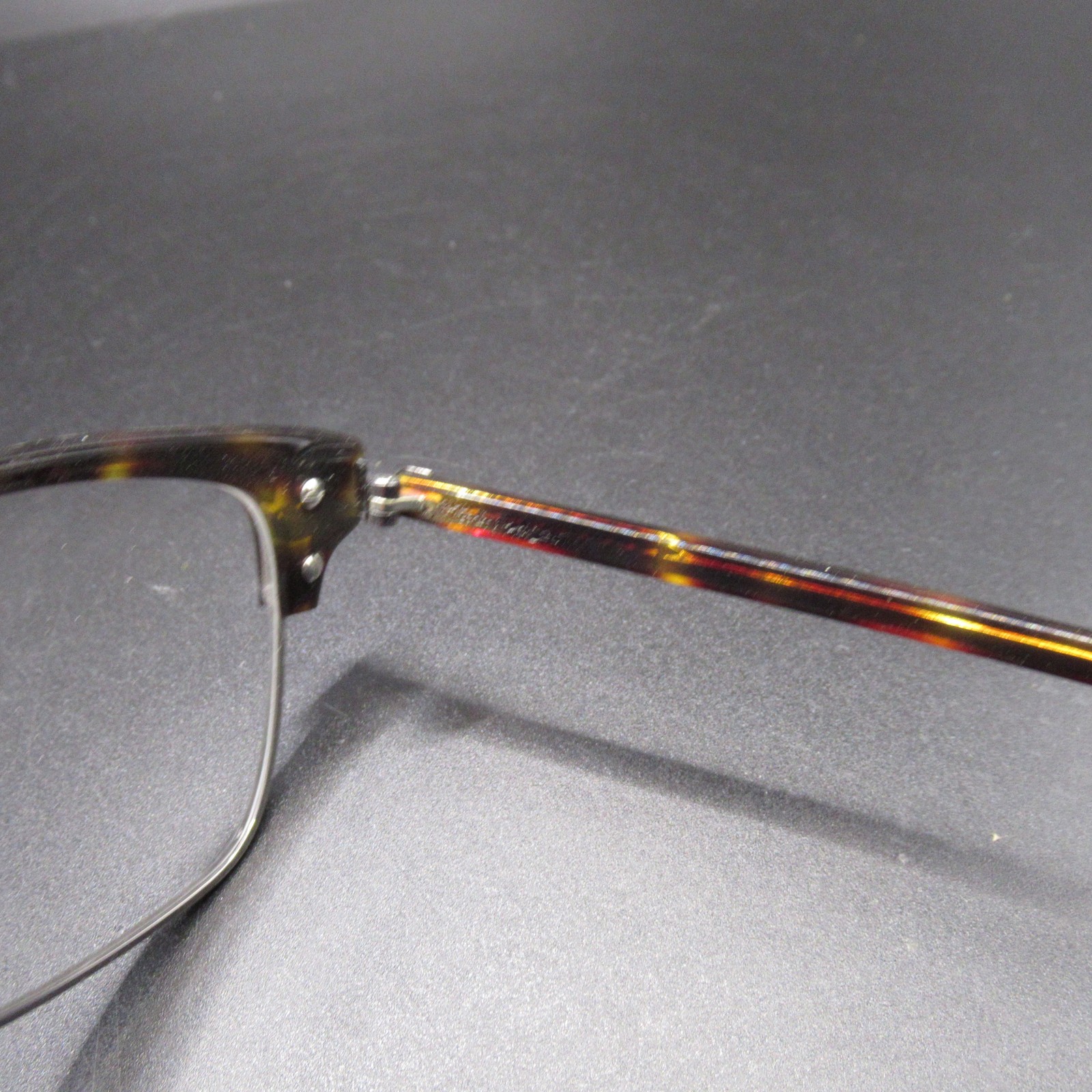 June Dean Unisex Adult Eyeglass Frames Tortoiseshell Half Rim 54-19-145