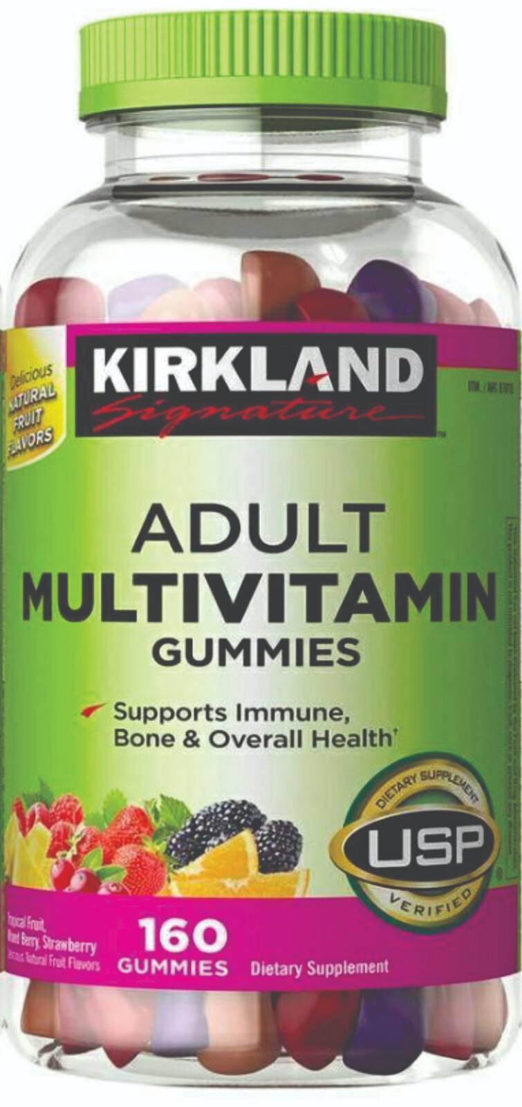 Kirkland Signature Adult Multivitamin 160 Gummies Family Size Full Immune Health