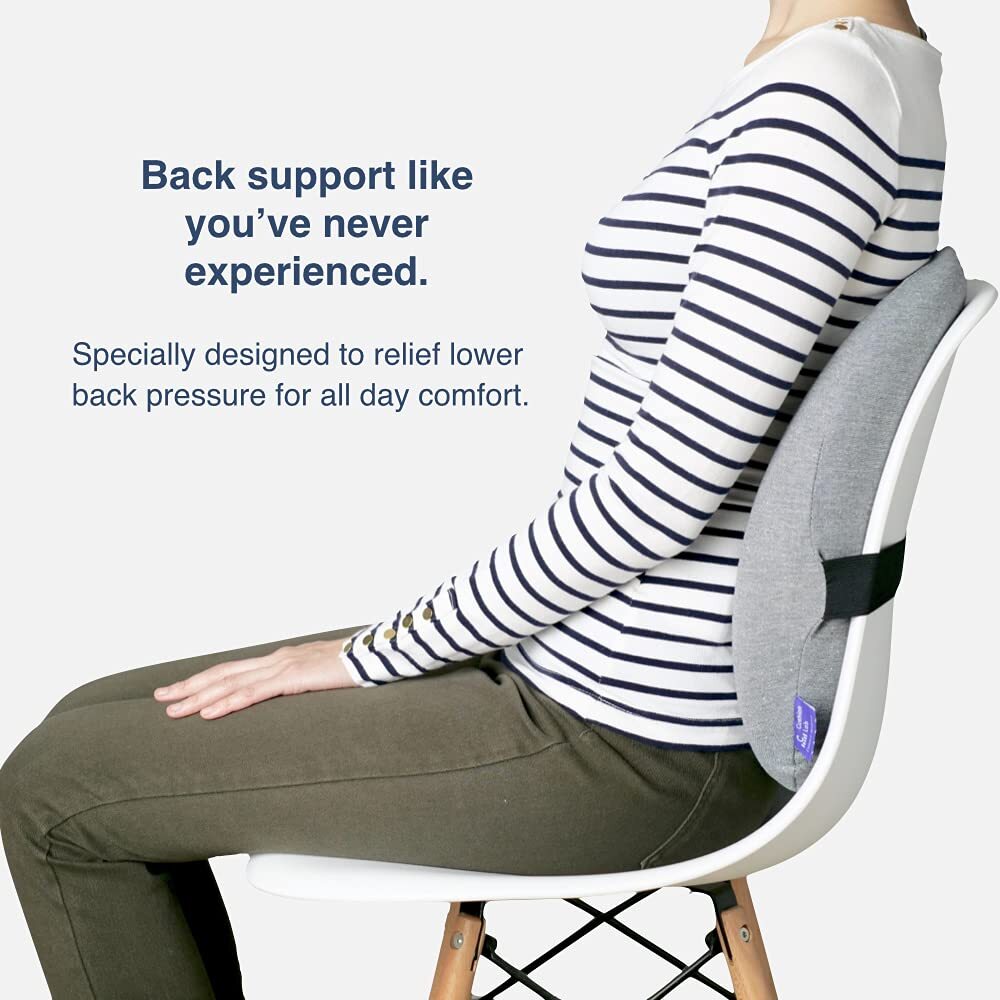 Cushion Lab Extra Dense Lumbar Pillow – Patented Ergonomic Multi-Region Firm