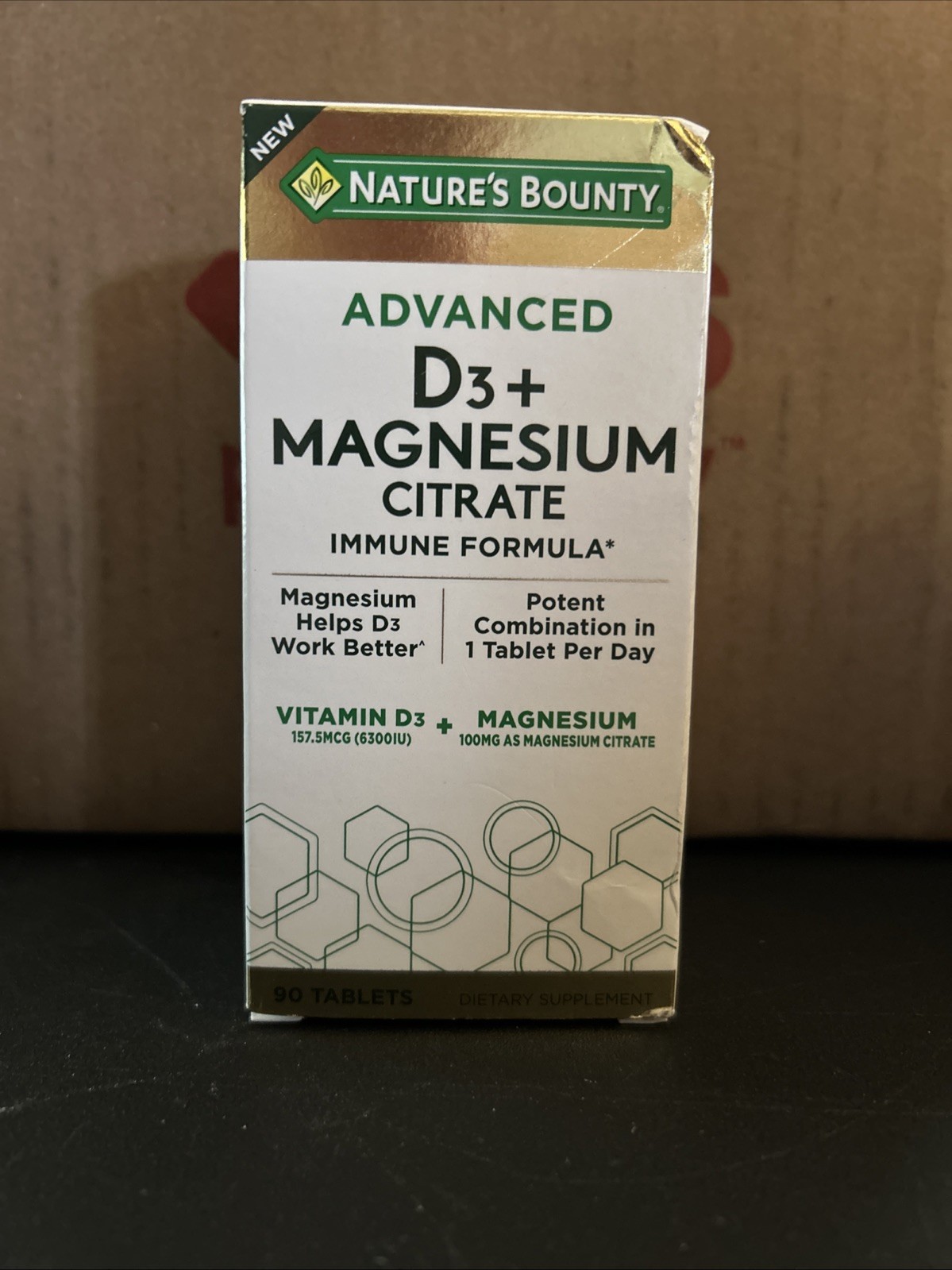 Nature’s Bounty Advanced D3 Magnesium Immune Support 90 Tablets 01/25
